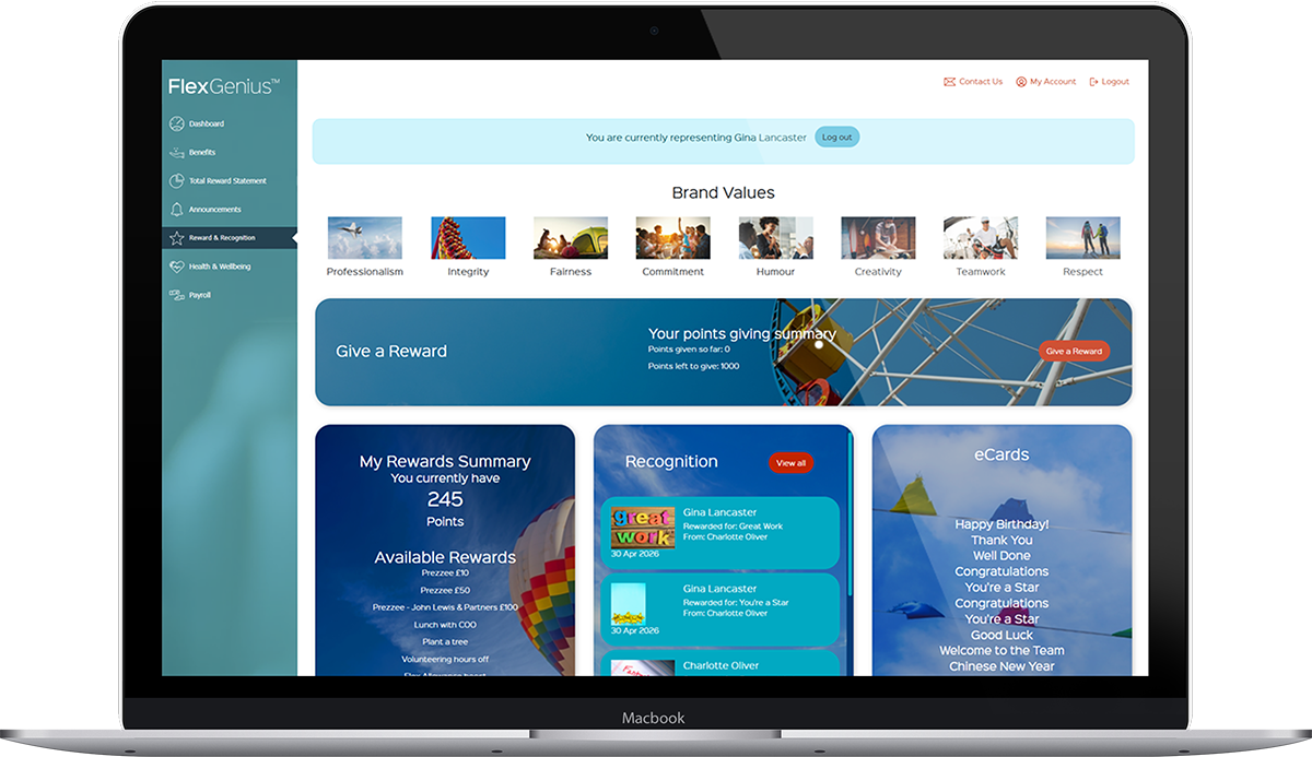 FlexGenius reward and recognition 