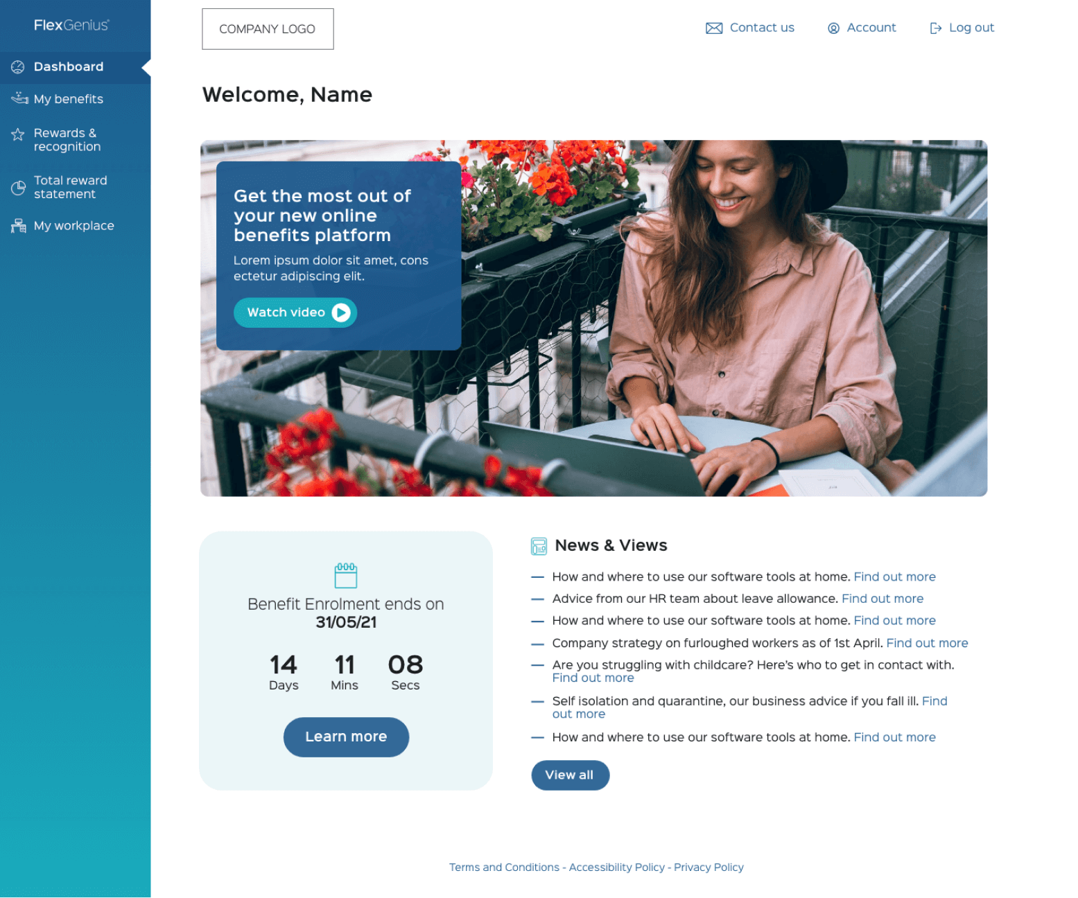 Flexible employee benefits & HR platform - FlexGenius platform view