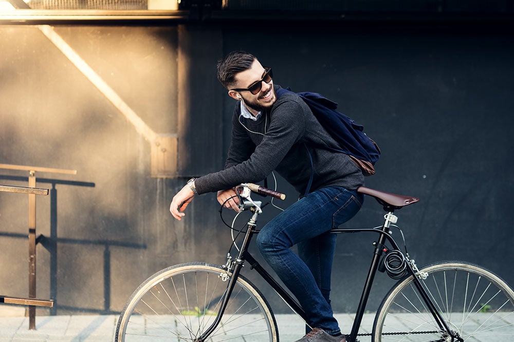 Man on a Bike - Employee LifeStyle Benefits | Employee Benefits Platform Module